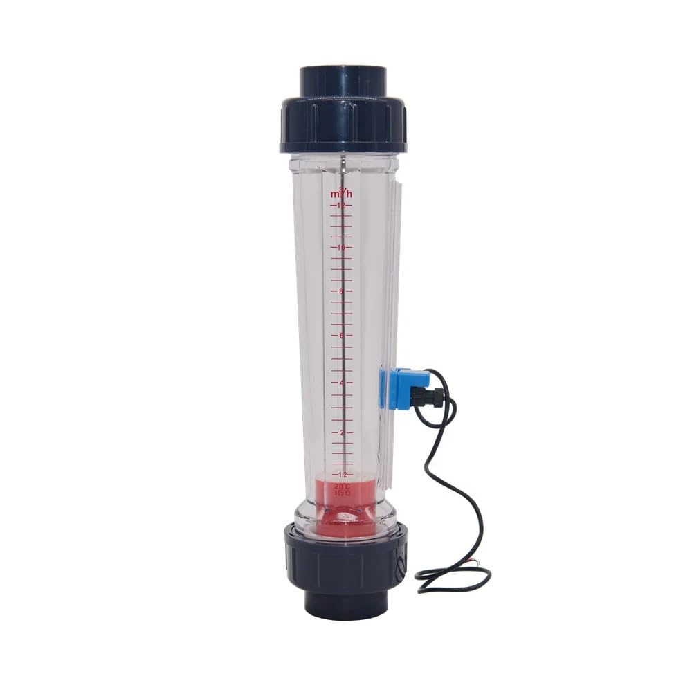 1 rotámetro de agua for tubería de plástico LZS-80A con interruptor de alarma de flujo y límite superior o inferior (conexión adhesiva).(8-50 m3PH)