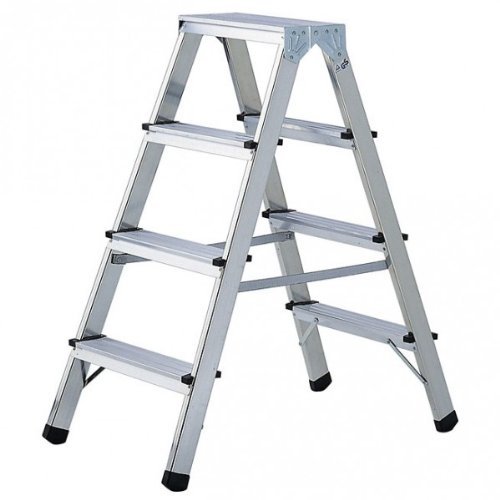 Preisvergleich Produktbild Brennenstuhl 1412050 Doppelstufenleiter Aluminium Handwerkerqualität 2 x 4 Stufen