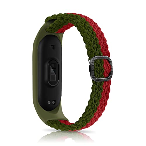 ToVioc Nylon Watch Strap for Xiaomi Mi Band 7/6/5/4/3 Strap Adjustable Elastic Breathable Sport Watch Band for Xiaomi Smart Band 7/6/5/4/3