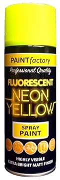 Classic Signature - 1x Neon Yellow Spray Paint 400ml Fluorescent Bright Aerosol Extra Bright Graffiti (Banksey) Paint Assorted Colour