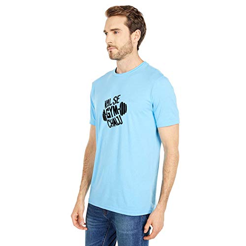Image of T-Shirt for Men KAL SE Gym CHALU Funny Hindi Quotation, Graphic and Typography t-Shirt