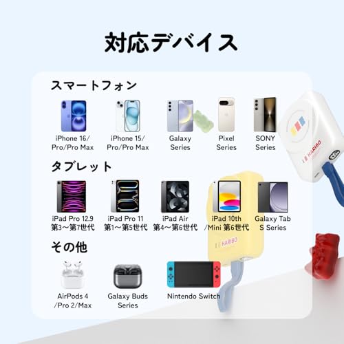 Haribo ミニモバイルバッテリー 10000mAh の商品画像 5