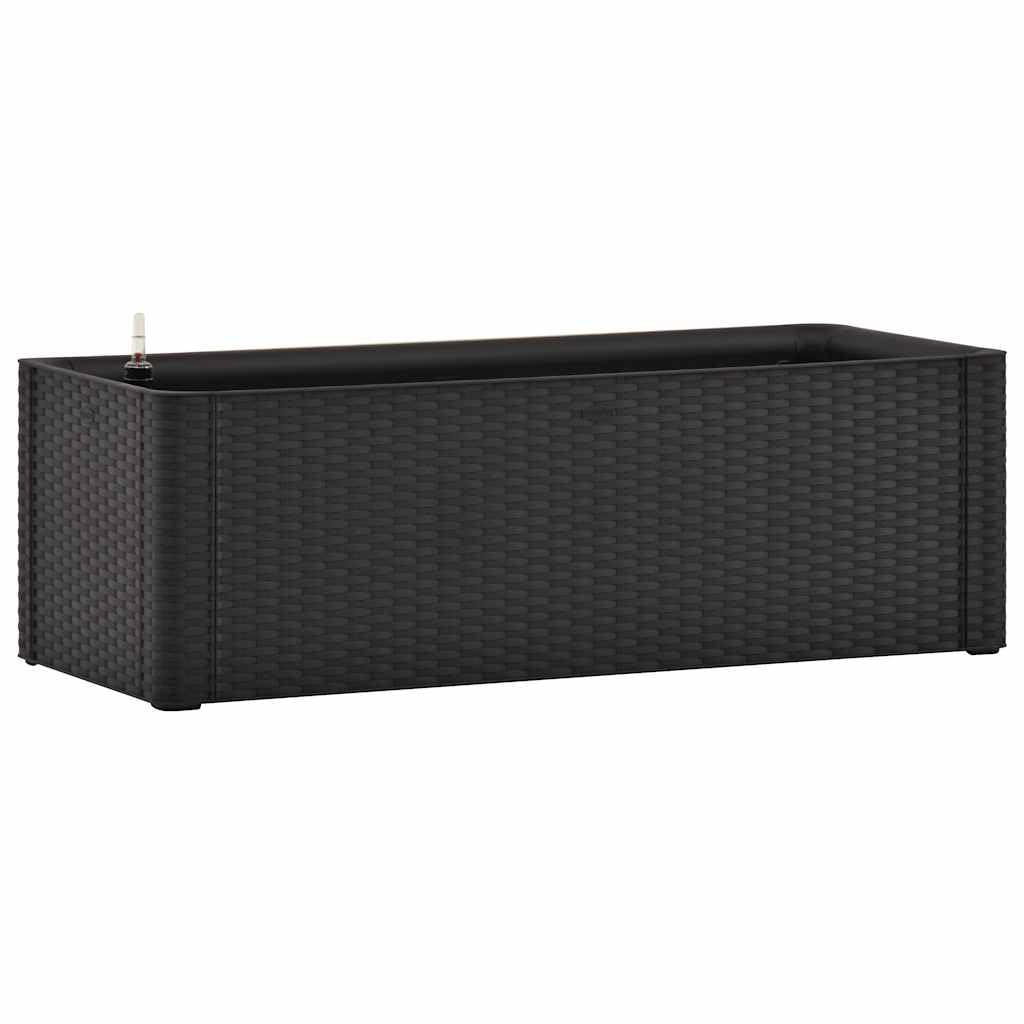 vidaXL Garden Raised Bed with Self Watering System Outdoor Lawn Terrace Gardening Planting Bed Planter Herb Pot Flower Box Anthracite 100 cm