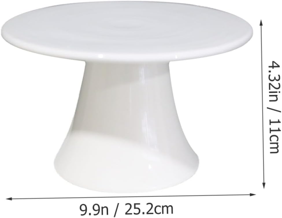 Unomor Elegant Tall Cake Display Stand Porcelain Cake Decor Tray for Parties Events Versatile Dessert Table Rack Stylish High Foot Design for Birthdays Weddings More