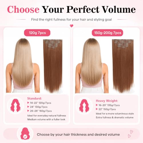 Image of Moresoo Copper Clip in Human Hair Extensions, 14inch Seamless PU Skin Weft