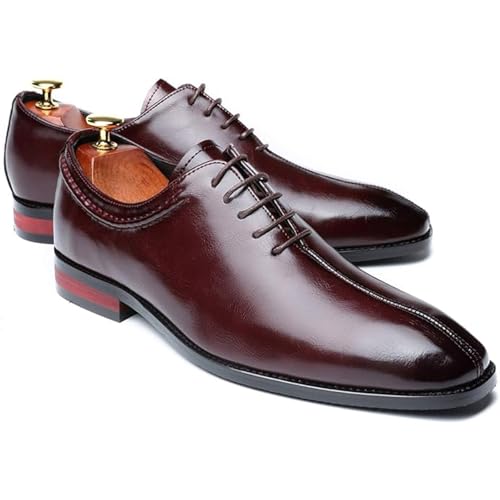 Mens Formal Dress Oxford Shoes Classic Modern Wedding Leather Full Cut3