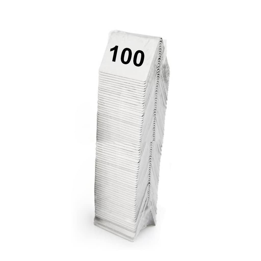 Numery stołów, Numery stołów, tabliczki ze stali nierdzewnej z numerem, dwustronne, trójkątne, do układania w stosy, 50 x 40 35 mm(1-100)