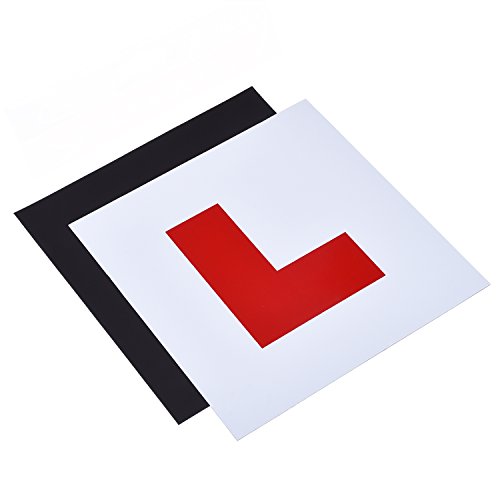 Pack de 2 placas magnéticas con texto «L» para conductores nóveles