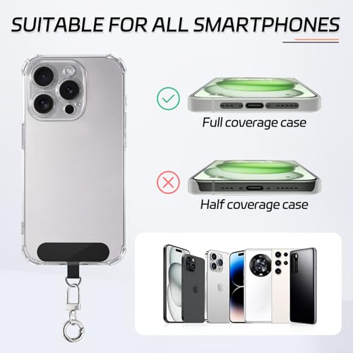 Onglet d'attache de téléphone, 10 pièces patch universel de cordon de téléphone sans transparent - Photo 53 sur 104