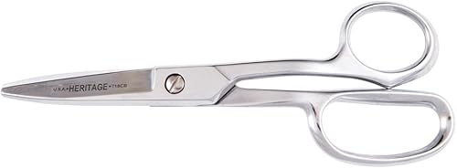 Klein Tools GP718CB Tijeras, fabricadas en Estados Unidos, cizalla resistente con mango curvado y puntas romas para recortar al ras de la alfombra