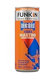 FUNKIN Cocktails Ready to Drink IRN-BRU Vodka Martini Nitro Cocktail Cans | 5% ABV | Velvety Texture, Smooth Head | Just Pop & Pour, Serve Chilled | Distinct Flavour for the Bold | 200ml, Pack of 12