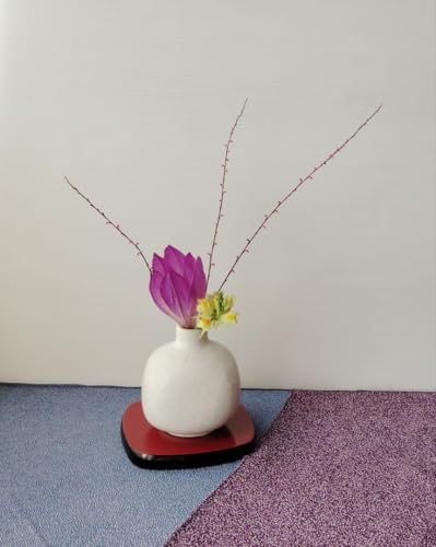 急須置き 花瓶敷き 飾り台 コースター 川連塗 漆器 秋田川連塗 伝統工芸 赤