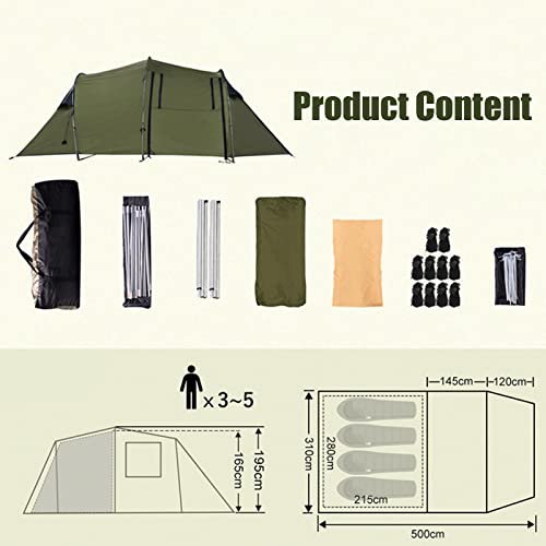 Carpa de camping portátil para 3-5 personas miniatura 5
