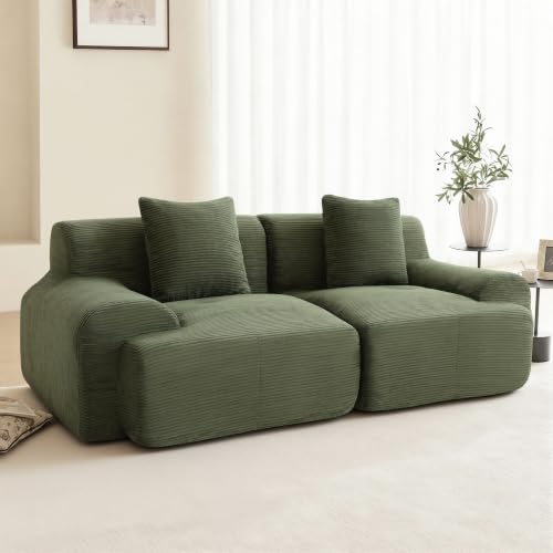Image of Loveseat Modular Sectional Sofa, Modern 2 Seat Couch with Deep Seat