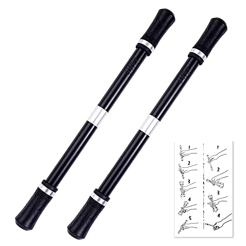 JODOUEEIR Pen Spinningâ”‚Spinner penâ”‚Gaming finger pen spinning pensâ”‚Students like fidget penâ”‚Pen spinning modâ”‚Flying fidget spinnersâ”‚(Without Pen Refill) Silver black (2)