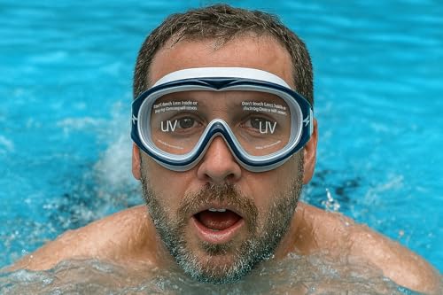 Image of VRT Kids /Men /Women Swimming Goggles Diving Goggles Anti Fog Silicone Waterproof Swimming Goggles (Grey & White)