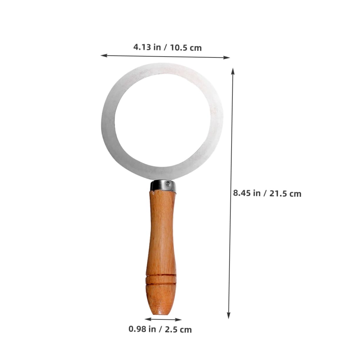 2pcs Milk Cup Rim: Stainless Steel Brulee Ring With Wood Handle - Heat-resistant Cup Rim Gasket For DIY Milk Tea And Desserts