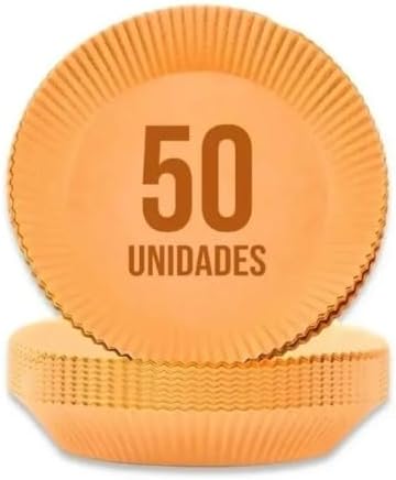 Forro de Papel Descartável Antiaderente Redondo Para Airfryer