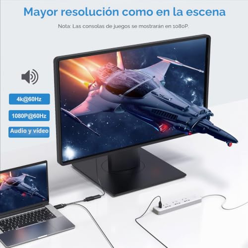 Cable HDMI a DisplayPort con transmisión de audio y video estable 4K 2