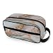 GuoChe Makeup Bag Hanging Design Full Printed Design Bathroom Organizer Marble White Rose Gold