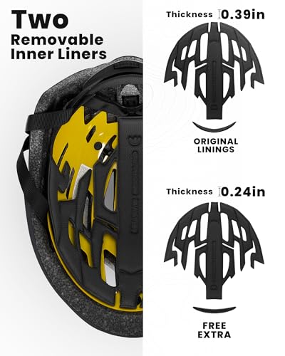 OutdoorMaster MIPS Bike Helmet for Adults-Two Removable Liners & Ventilation in Multi-Environment - Road Bicycle Helmets in Mountain, Motorway for Youth & Adult - Image 4
