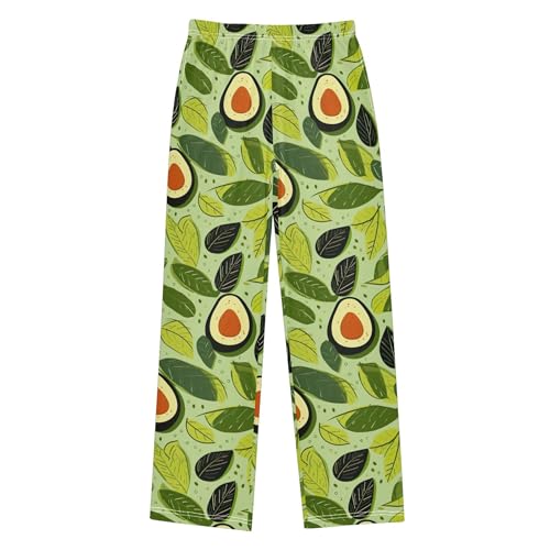 Funny Avocado Fruit Long Pajama Pants Elastic Waist PJ Bottoms with Pockets S A1122542