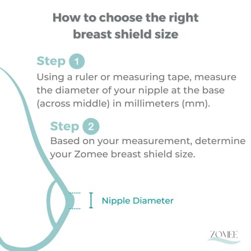 Zomee Flex Breast Nipple Shield Latch Assistance Inverted Or Flat- Comfortable & Soft For Easy Pumping Use For Z1 Z2 Breast Pump (24 Mm) 2 Pack #TOP3