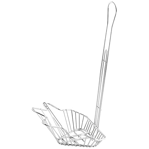 OCS Parts Pro Chef Series 9-Inch Taco Salad Shell Fry Basket | Nickel Plated Steel Fry Baskets with 18-Inch Handle for 8