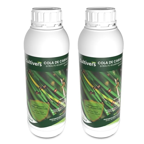 CULTIVERS Cola de Caballo Plantas 2x1L. Bioestimulante Natural Preventivo y Curativo. Acción Insecticida Fungicida y Acaricida. Sustancia Básica Refuerza el Mecanismo Defensa de las Plantas