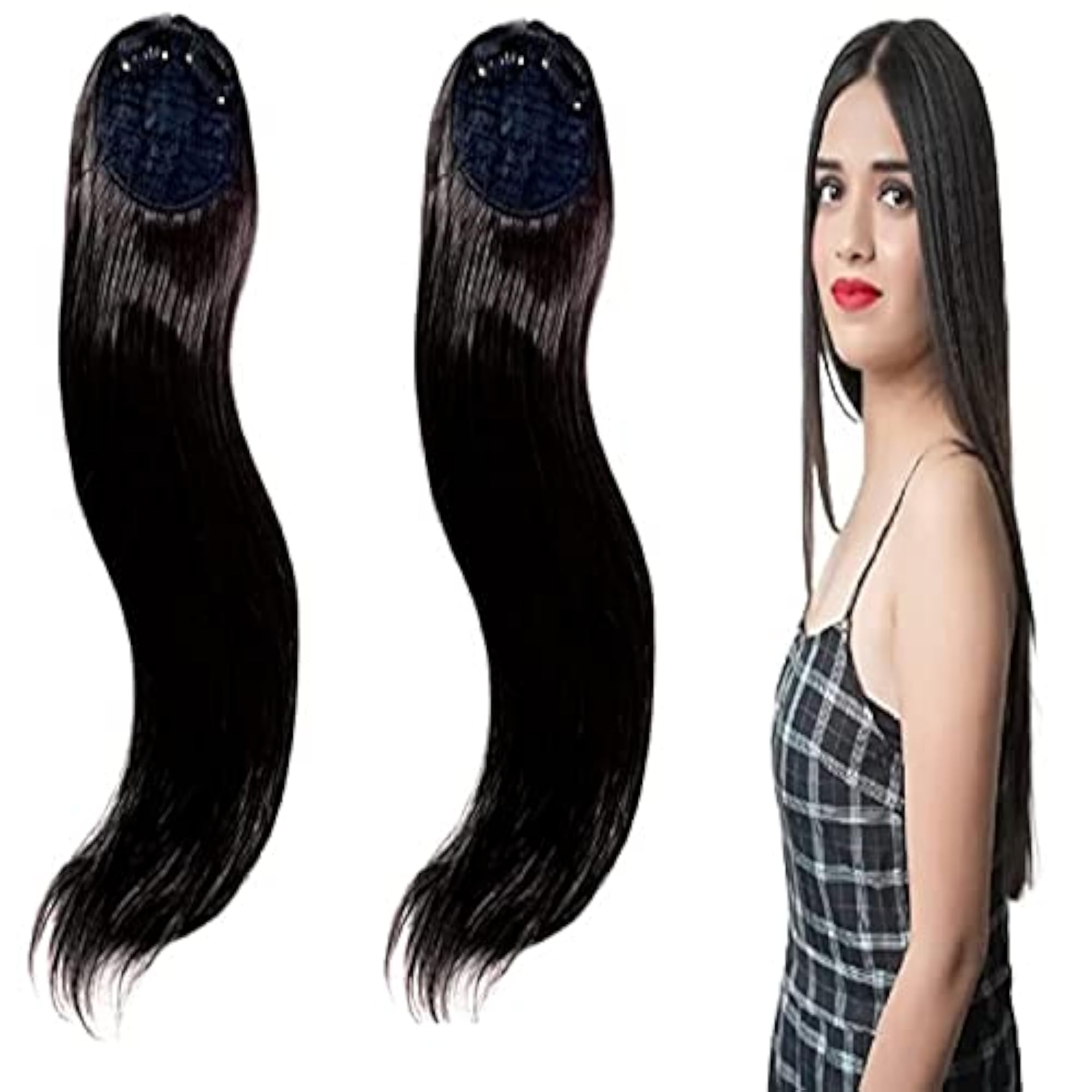 2pc Clip In Hair Cover Up Volumizer Patch Set