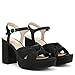 LifeStride Womens August Heeled Sandal Black 6 W
