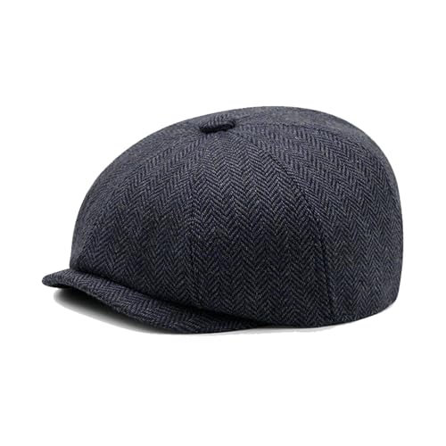 Boy-Kids Vintage Newsboy-Caps Tweed-Herringbone Pageboy-Beret-Caps 20s Flat-Gatsby Cabbie-Hat 4-9Y2