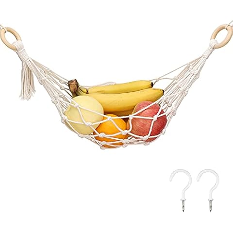 KINBOM 60cm Hamac de Fruits en Macramé Cover