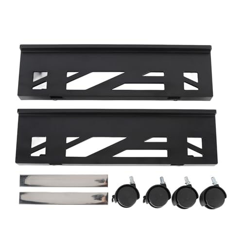 Soporte móvil para torre de PC ajustable con 4 ruedas giratorias con bloqueo, soporte robusto para CPU para escritorio de juegos u oficina, carrito ventilado para piso que cabe la mayoría de las PCs miniatura 6
