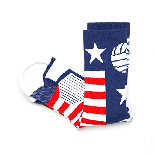 Chalktalksports Volleyball Woven Mid-Calf Socks | Usa | Red & White & Blue #TOP3