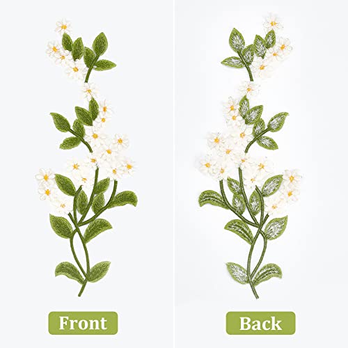 Webeedy 6 Pieces Leaves Vine Applique 3D Lace Clothing Embroidery Patch Sew On Appliques For Sewing Repair Embroidered Diy Patch Clothing Accessories #TOP2