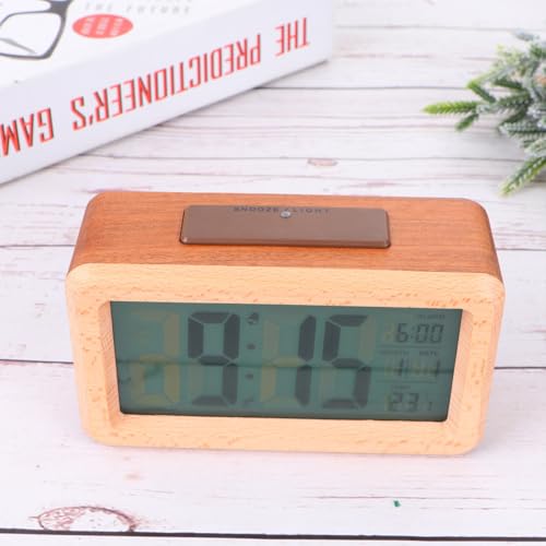 Reloj de escritorio digital en madera para decorar tu oficina 8