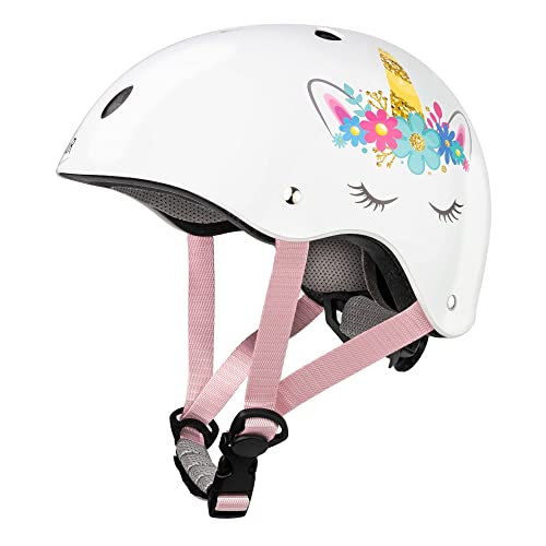 MöuR Casque de vélo pour Enfant | Casque de Sport | Casque de Skateboard pour Enfants de 3 à 13 Ans (White, S)