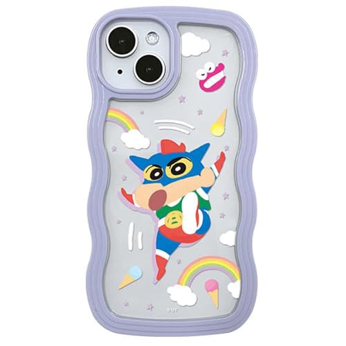 iPhone16 Pro p P[X N񂿂 ANVʂ񂿂 op[^ TPU + PC n[h P[X y{z Crayon Shinchan Wave Color S1 Case X}zP[X X}zJo[ ACtH