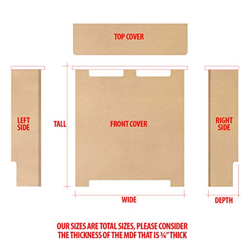 MDF Radiator Cover Heating Cabinet with Ventilation on Both Sides, 32 Tall x 28 Wide - Custom Made - MD7