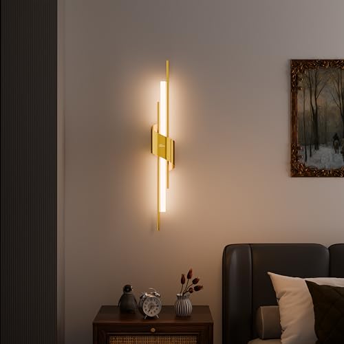 Image of Murphy Auric Twist 12W Decorative LED Wall Lamp | Warm White Wall Light | Premium Gold Finish | Modern Wall Sconce for Living Room, Bedroom & Hallway | 2 Year Warranty | Pack of 2