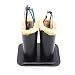 HUELE Eyeglass Holder, Black PU Leather Glasses Stand Case, Plush Lined Protective Eyeglasses Case For Desks or Nightstands