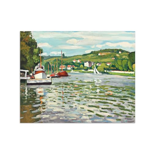 Affiche Albert Marquet reproduction tableau bateau déco murale 100x80