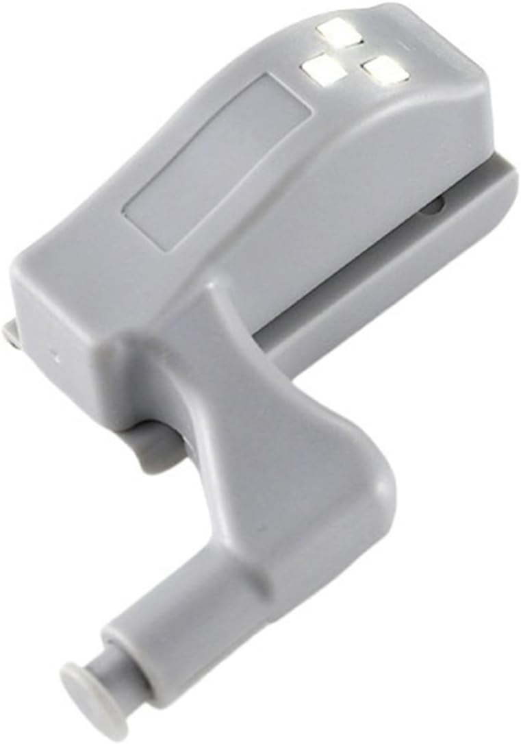 5-Pack Cabinet Wardrobe LED Hinge Lights Warm White Light Wiring-Free Induction Lighting with Matching Screws and Batteries(White light-5pcs)