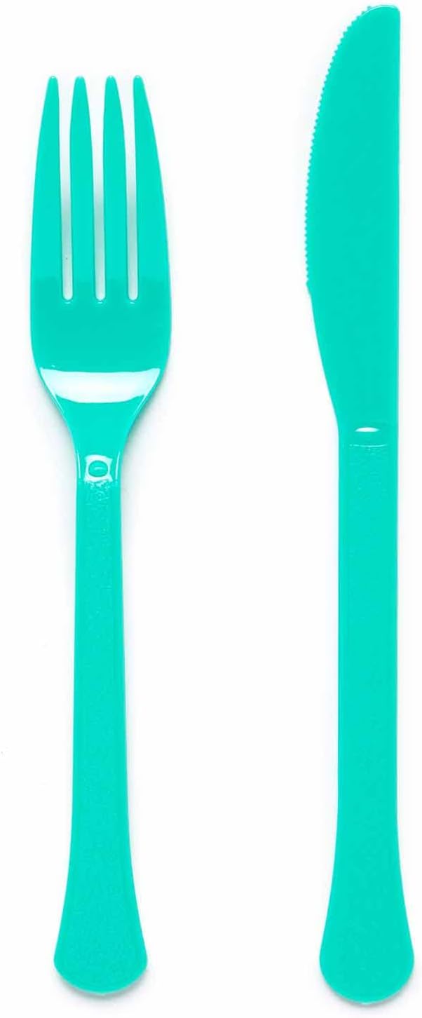 amscan 9915400-207-66 - Pastel Mint Green Eco-Friendly Recyclable Paper Party Plates - 8 Pack