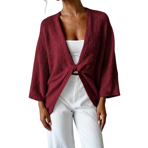 Cuello en pico favorecedor en este cárdigan casual de manga larga