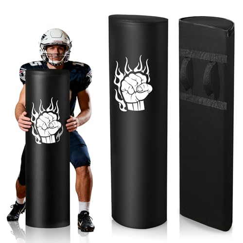 Waxgamo Football Tackle Dummy - 2 Pcs Athletic Agility Dummy with Heavy-Duty EPE Foam, Portable Handles, Semi-Circular Design, Footwork Drills Sports Training for Youth & Adults