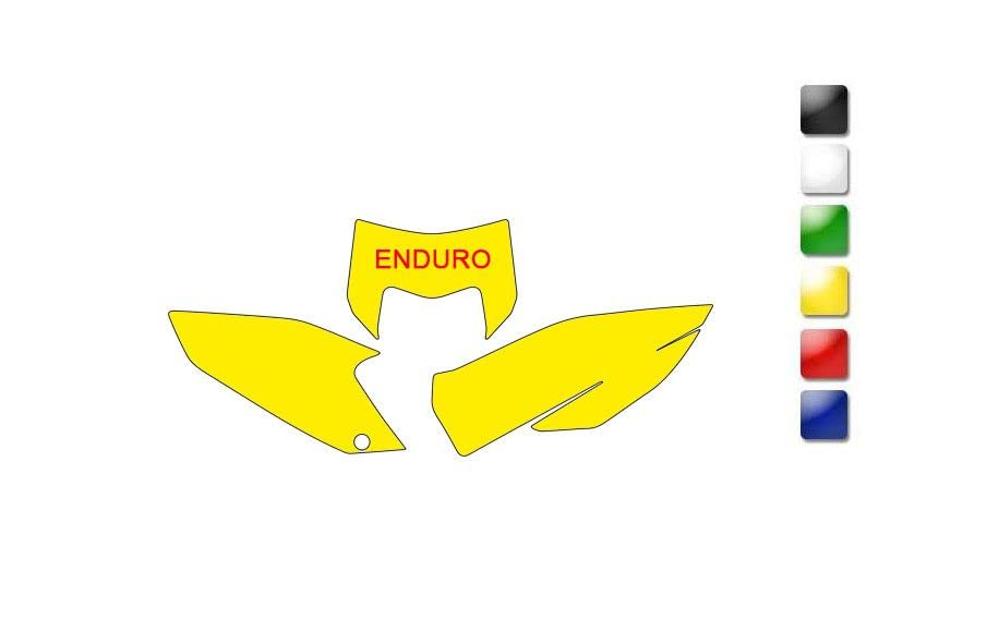 Fonds de plaque Blackbird jaune Husqvarna fini les rayures sur vos TE FE 125