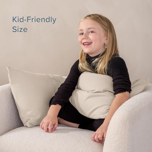 Image of Bare Home Microfiber Pillow Cases - Toddler Size Set of 2 Cooling Pillowcases Double Brushed Sand Pack Easy Care (Toddler Pillowcase 2, Sand)