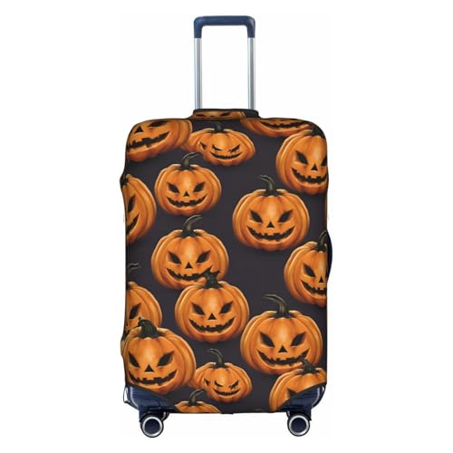 Halloween Pumpkin Print Decorative Travel Luggage Cover Concealed Zipper Suitcases Anti Scratch Dustproof